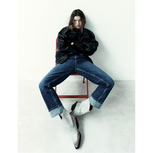 NWT Zara Viral Faux Leather Moto Jacket - Picture 2 of 5